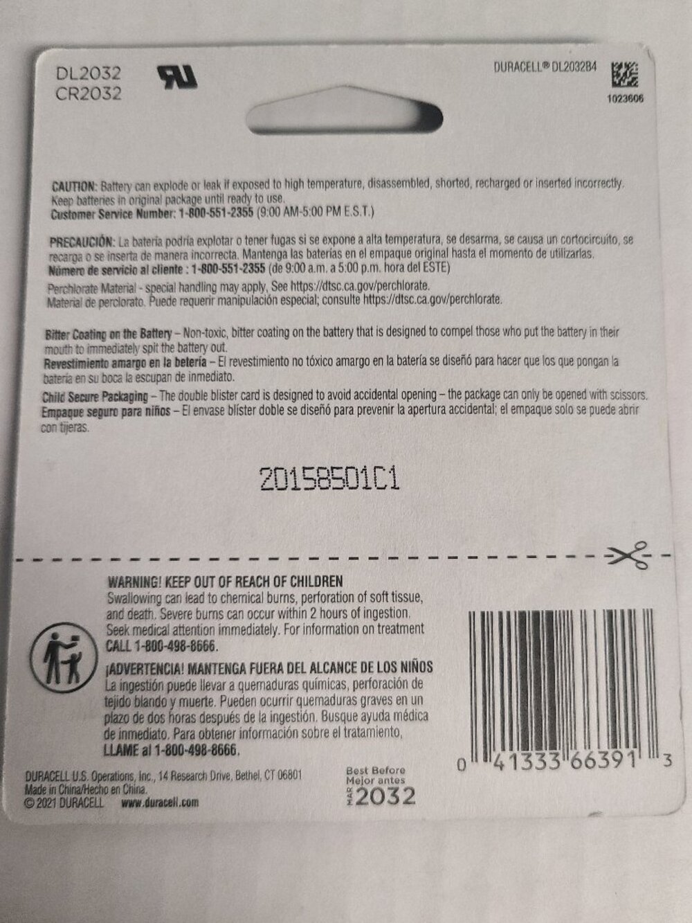 Duracell CR2032 Lithium Batteries 2 4-packs New - Picture 6 of 7